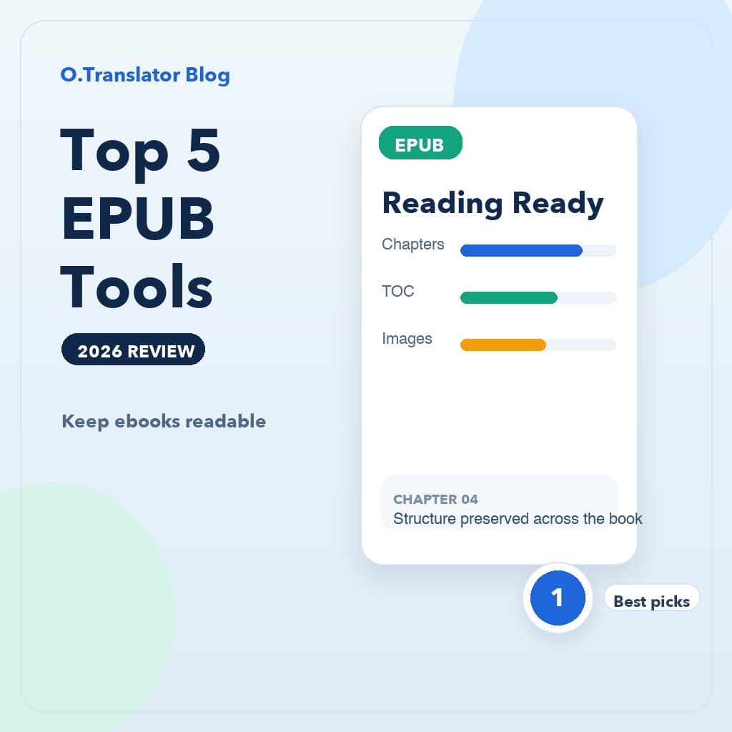 I 5 migliori strumenti di traduzione EPUB per il 2026 (Recensioni)