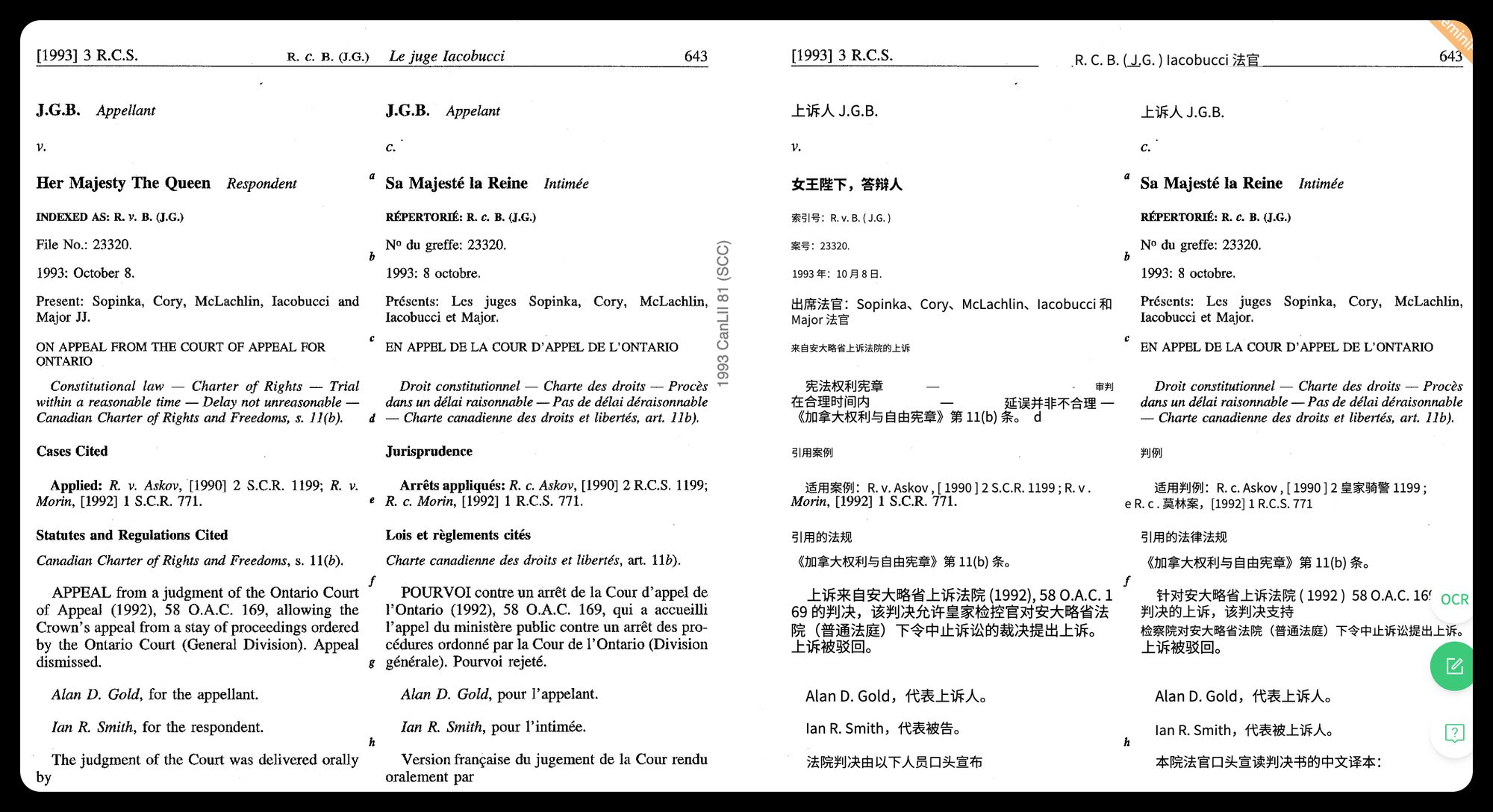 Legal Document Translation Example